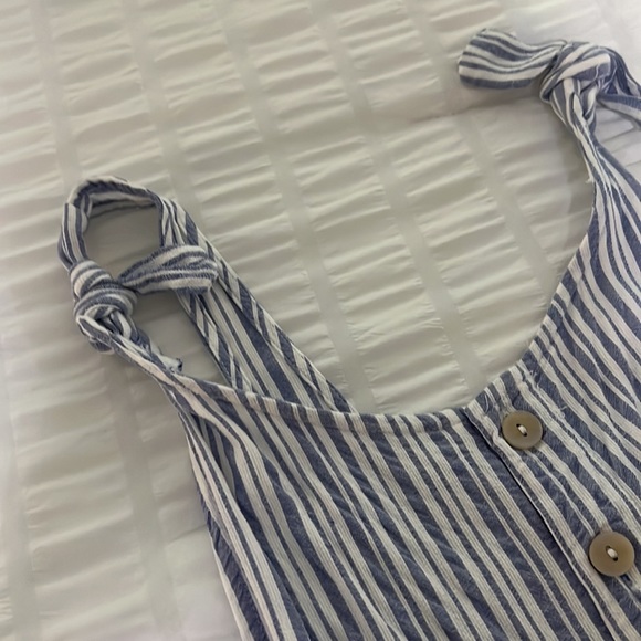 Blue and white striped romper - Picture 4 of 6